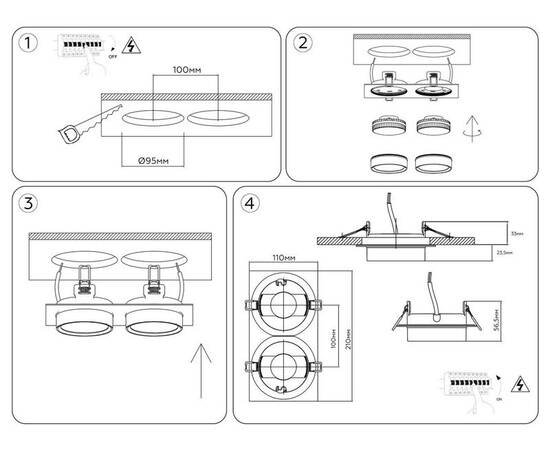 Встраиваемый светильник Ambrella Light Techno Spot IP Protect TN6743, изображение 7