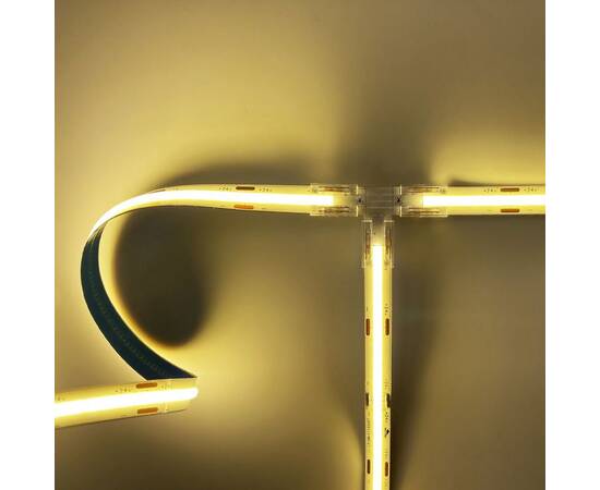 Комплект коннекторов (Т-образный +3 клипсы) для одноцв. светод. ленты 12/24В, COB, IP20, подложка 8, изображение 2