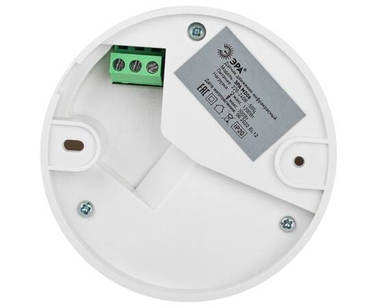 Датчик движения инфракрасный ЭРА MD 06 потолочный 1200Вт 16м Б0043811, изображение 4