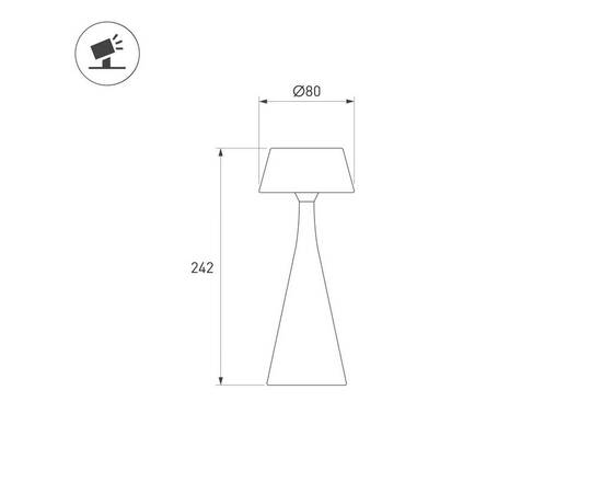 Настольная лампа с аккумулятором Arlight SP-TOMMY-TAB-2W Warm3000-MIX (WH, 154 deg) (IP54 Металл) 05, изображение 5
