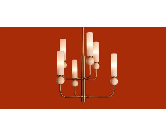 Люстра на штанге Freya Sunspot FR5482CL-06BS1, изображение 3