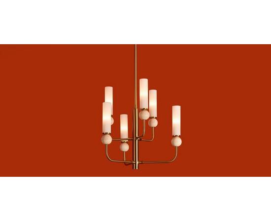 Люстра на штанге Freya Sunspot FR5482CL-06BS1, изображение 5