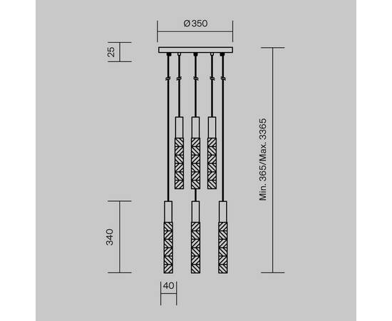 Подвесной светильник Maytoni Selemo MOD328PL-L18BS3K, изображение 2