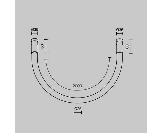 Трековый магнитный светильник Maytoni Technical Tau Flarity TR154-1-27W3K-PT, изображение 2