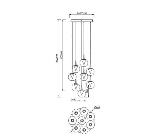 Подвесная люстра Mantra Andromeda 9079, изображение 2