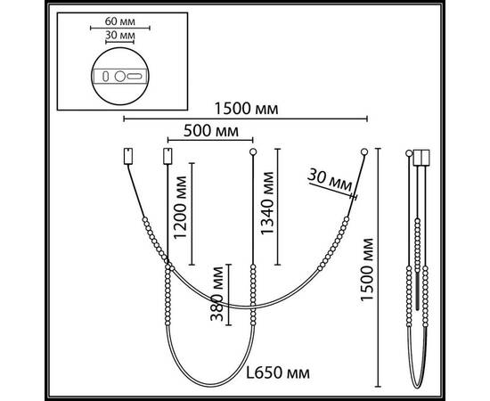 Подвесной светильник Odeon Light Hightech Monella 7149/24CL, изображение 2