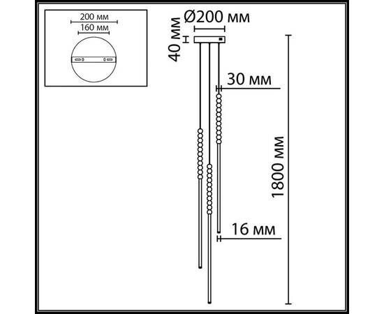 Подвесной светильник Odeon Light Hightech Monella 7149/33L, изображение 2