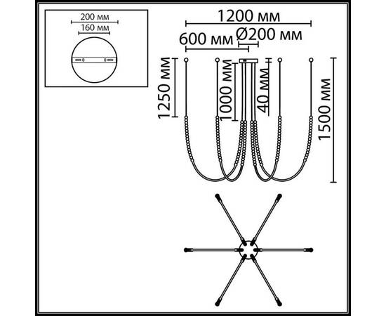 Подвесной светильник Odeon Light Hightech Monella 7149/70L, изображение 2