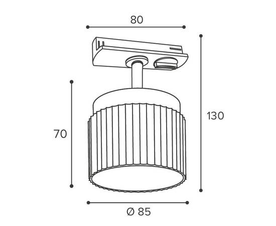 Трековый однофазный светильник Muse WOLTA WTL-GX53/19BG, изображение 2