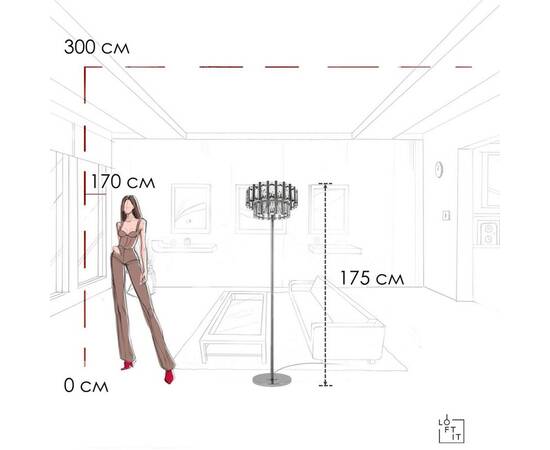 Торшер Loft IT Boucle 10438F, изображение 8