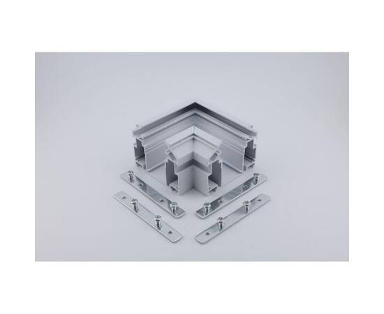 Соединитель для магнитного шинопровода угловой плоский для натяжного потолка Aployt Magnetic track 2