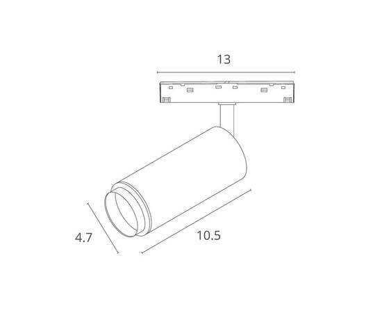Трековый магнитный светильник Arte Lamp Optima A7275PL-1BK, изображение 2