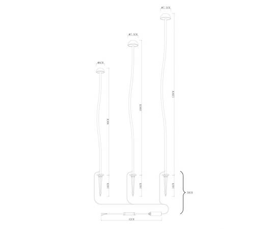 Ландшафтный светильник Arte Lamp Motus A1081PA-3BK, изображение 3