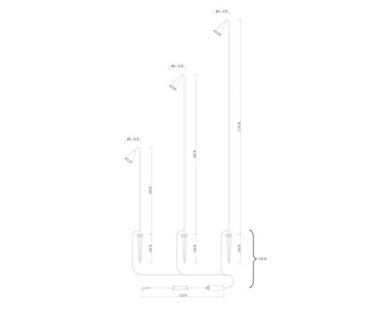Ландшафтный светильник Arte Lamp Muliphein A1084PA-3BK, изображение 3