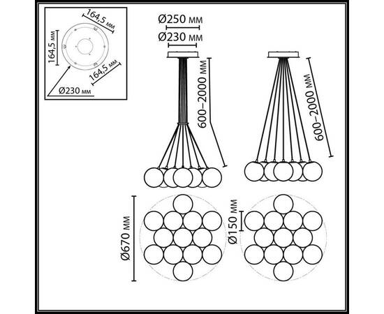 Подвесной светильник Odeon Light Midcent Magia 7109/13, изображение 2