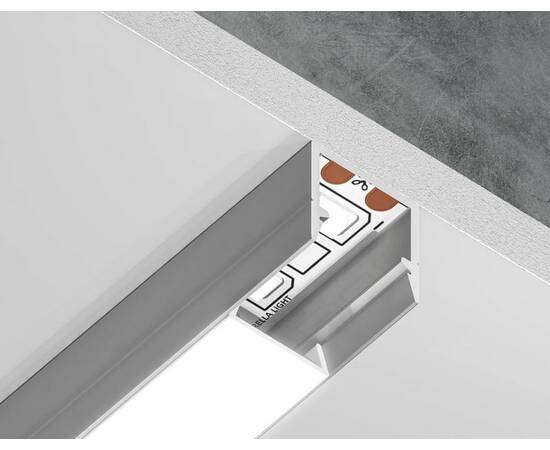 Профиль накладной для светодиодной ленты до 8мм Ambrella Light Illumination GP1650AL
