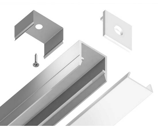 Профиль накладной для светодиодной ленты до 8мм Ambrella Light Illumination GP1650AL, изображение 3