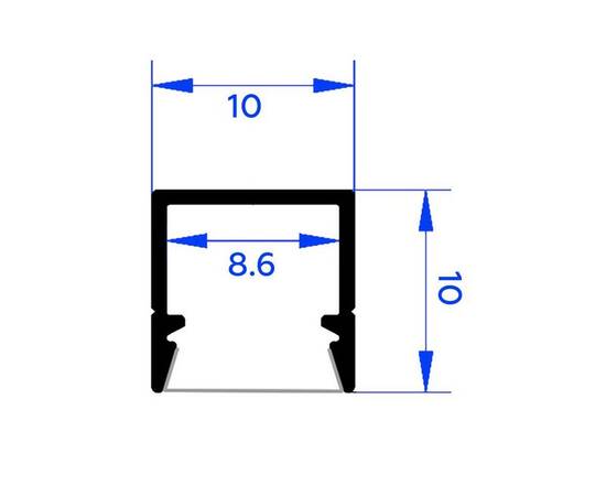 Профиль накладной для светодиодной ленты до 8мм Ambrella Light Illumination GP1650AL, изображение 6