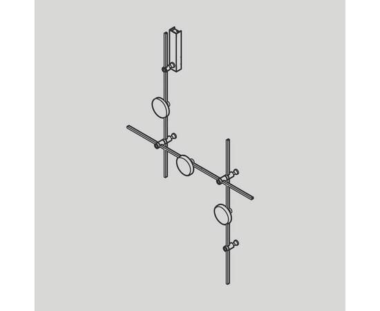 Готовая конструкция настенная прямая со светильниками Plato 3 шт. и блоком питания Maytoni Technical, изображение 2