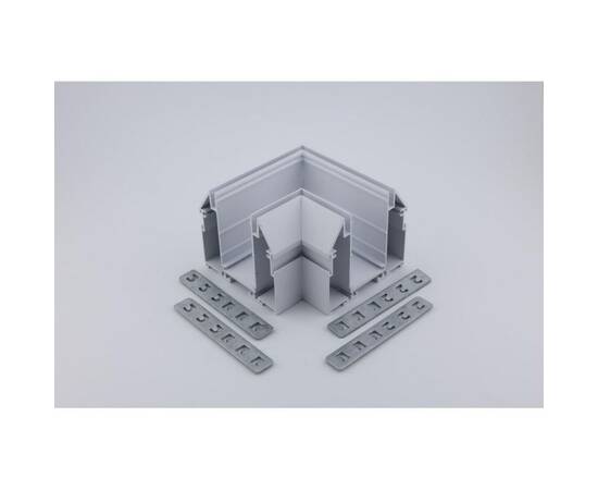 Соединитель магнитного шинопровода угловой плоский для натяжного потолка Aployt Magnetic track 220 A