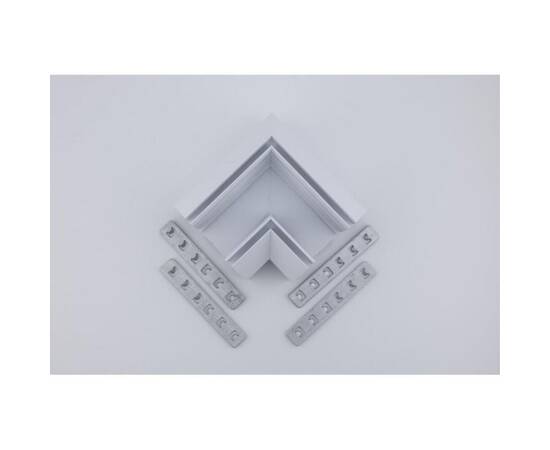 Соединитель магнитного шинопровода угловой плоский для натяжного потолка Aployt Magnetic track 220 A, изображение 3