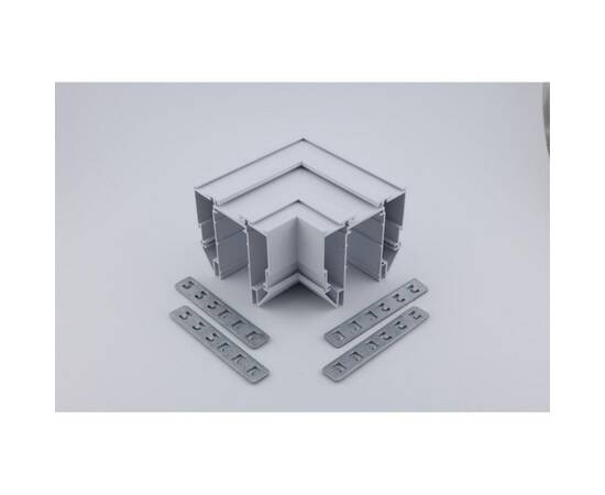 Соединитель магнитного шинопровода угловой плоский для натяжного потолка Aployt Magnetic track 220 A, изображение 4