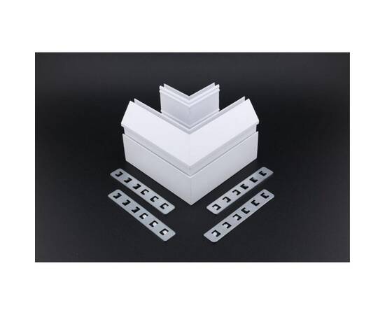 Соединитель магнитного шинопровода угловой плоский для натяжного потолка Aployt Magnetic track 220 A, изображение 8