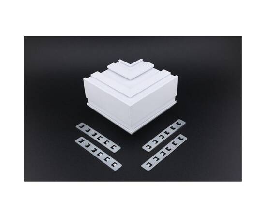 Соединитель магнитного шинопровода угловой плоский для натяжного потолка Aployt Magnetic track 220 A, изображение 9