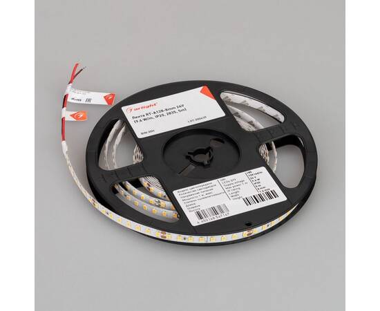 Светодиодная лента Arlight RT-A128-8mm 24V Day5000 (10 W/m, IP20, 5m) (высок.эфф.150 лм/Вт) 038756(1, изображение 2