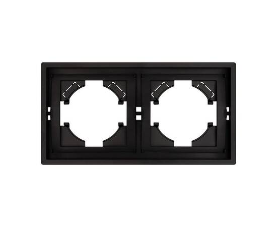 Рамка пластиковая на 2 поста Arlight FRM-TENDO-PL-2-BK 053840, изображение 3