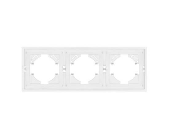 Рамка пластиковая на 3 поста Arlight FRM-TENDO-PL-3-WH 053843, изображение 3