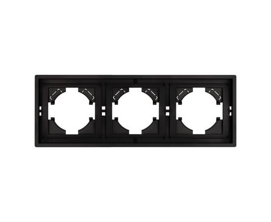Рамка пластиковая на 3 поста Arlight FRM-TENDO-PL-3-BK 053844, изображение 2