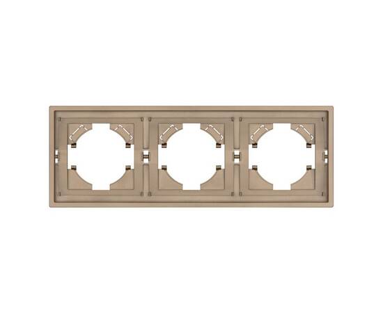 Рамка пластиковая на 3 поста Arlight FRM-TENDO-PL-3-GD 053846, изображение 3