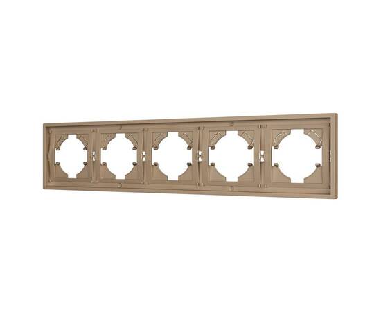 Рамка пластиковая на 5 постов Arlight FRM-TENDO-PL-5-GD 053854