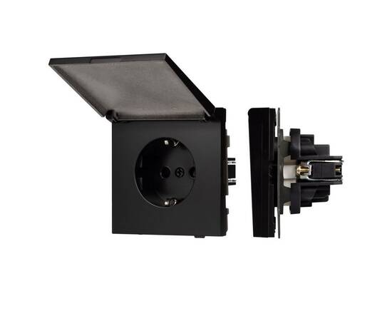 Механизм розетки влагозащищённый Arlight SCT-TENDO-MCP-PL-BK (230V, 16A) 054091