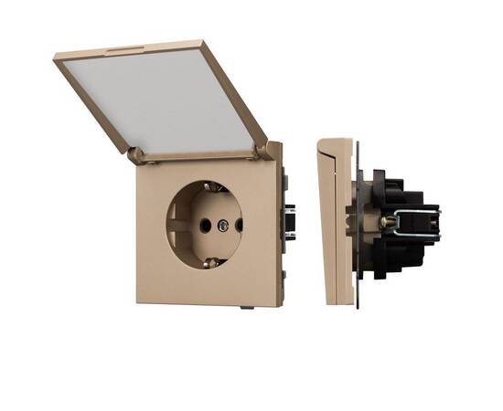 Механизм розетки влагозащищённый Arlight SCT-TENDO-MCP-PL-GD (230V, 16A) 054093
