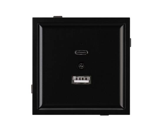 Механизм USB розетки Arlight SCT-TENDO-MUAC-PL-BK (5V, 3A, QC3) 054095, изображение 2