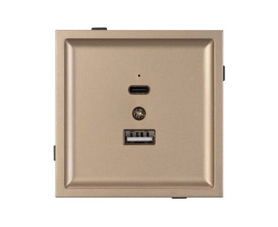 Механизм USB розетки Arlight SCT-TENDO-MUAC-PL-GD (5V, 3A, QC3) 054097, изображение 2