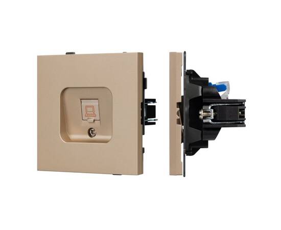 Механизм компьютерной розетки Arlight SCT-TENDO-MPC1-PL-GD (RJ-45, CAT6) 054099