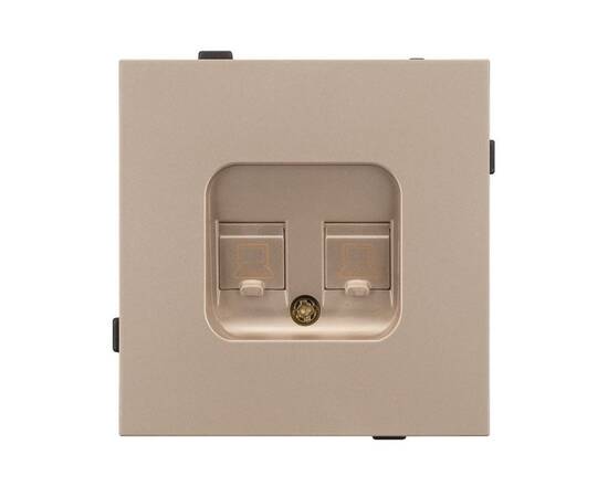 Механизм компьютерной розетки двойной Arlight SCT-TENDO-MPC2-PL-GD (RJ-45, CAT6) 054103, изображение 2