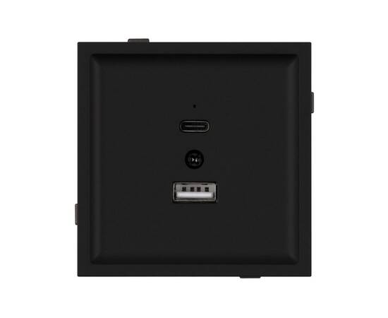 Механизм USB розетки Arlight SCT-TENDO-MUAC-SFPL-BK (5V, 3A, QC3) 054536, изображение 2