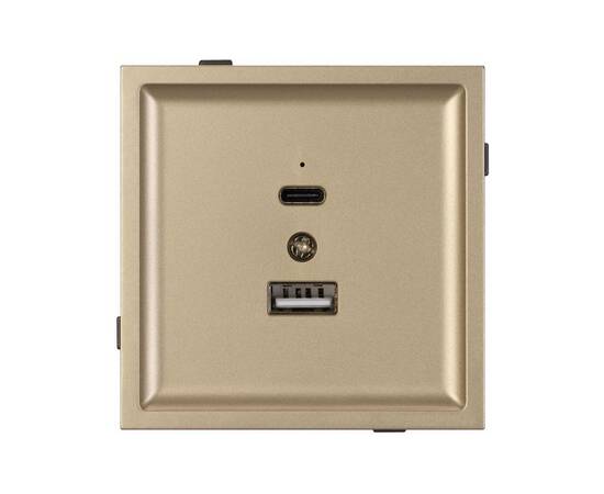 Механизм USB розетки Arlight SCT-TENDO-MUAC-SFPL-GD (5V, 3A, QC3) 054537, изображение 3