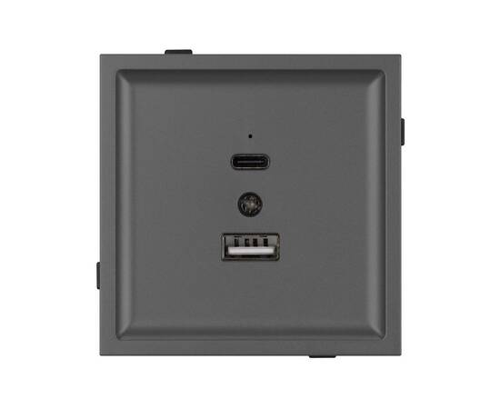 Механизм USB розетки Arlight SCT-TENDO-MUAC-SFPL-GR (5V, 3A, QC3) 054538, изображение 2