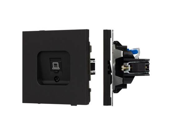 Механизм компьютерной розетки Arlight SCT-TENDO-MPC1-SFPL-BK (RJ-45, CAT6) 054591
