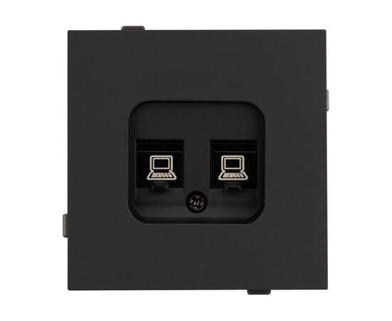 Механизм компьютерной розетки двойной SCT-TENDO-MPC2-SFPL-BK (RJ-45, CAT6) 054595, изображение 2