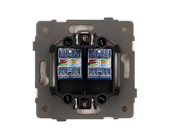 Механизм компьютерной розетки двойной SCT-TENDO-MPC2-SFPL-GD (RJ-45, CAT6) 054596, изображение 2