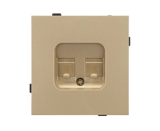 Механизм компьютерной розетки двойной SCT-TENDO-MPC2-SFPL-GD (RJ-45, CAT6) 054596, изображение 3