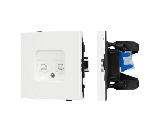 Механизм компьютерной розетки двойной SCT-TENDO-MPC2-SFPL-WH (RJ-45, CAT6) 054598
