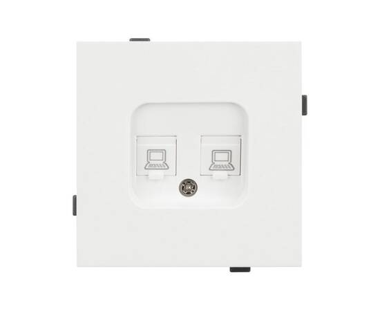 Механизм компьютерной розетки двойной SCT-TENDO-MPC2-SFPL-WH (RJ-45, CAT6) 054598, изображение 2