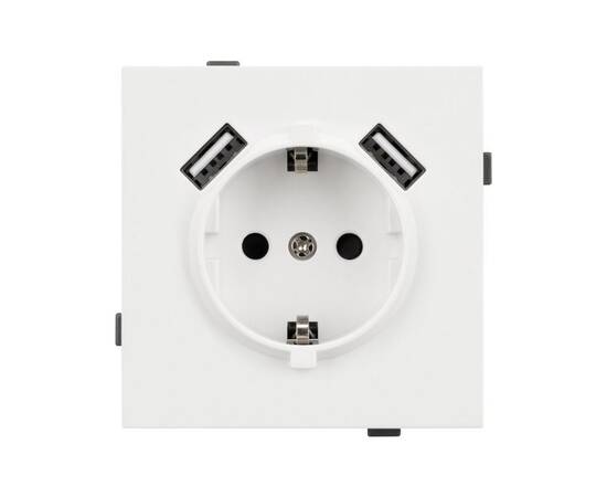 Механизм розетки с USB зарядкой Arlight SCT-TENDO-MUAA-SFPL-WH (230V, 16A) 054606, изображение 3